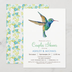 Hummingbird Couples Shower Invitation