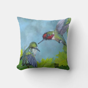 Hummingbird Courtship Pillow