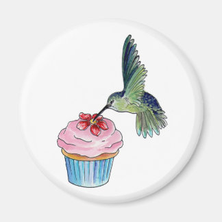 Hummingbird Cupcake Love is in the Air Magnet