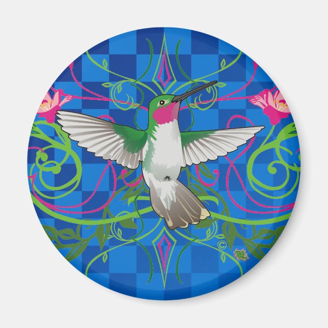 Hummingbird Decorative Magnet (Front)
