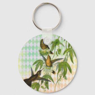 Hummingbird Digital Art Keychain