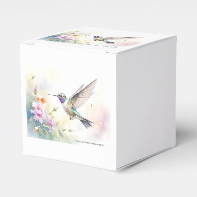 Hummingbird Favor Box (Front Side)
