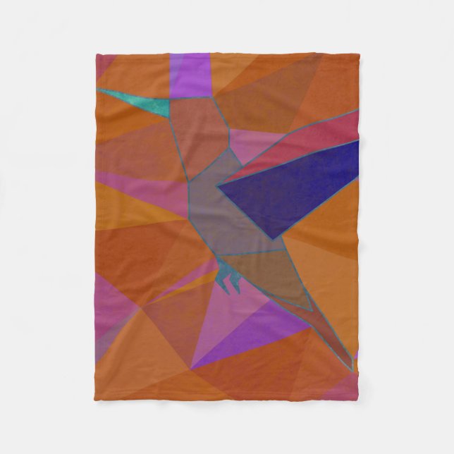 Hummingbird Fleece Blanket (Front)