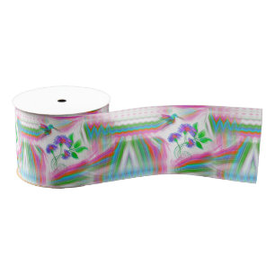 Hummingbird Flight Kaleidoscope Ribbon Grosgrain Ribbon