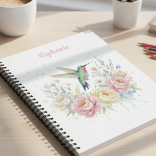 Hummingbird Floral Planner – Pastel Garden Gift