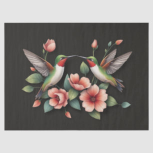 Hummingbird Floral  Tissue Paper