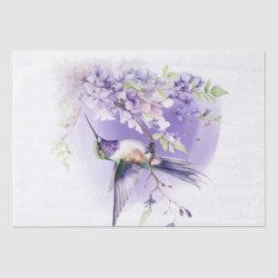 Hummingbird Floral Watercolor Tissue Paper