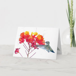 Hummingbird Flower Card
