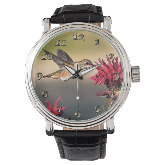 Hummingbird Flower Feeding Watch (Front)