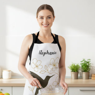 Hummingbird Flower Garden Apron