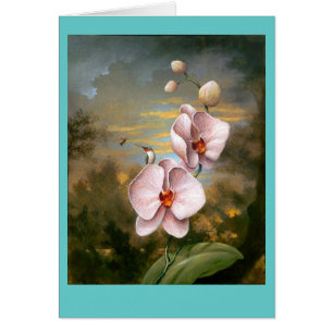 Hummingbird Flowers Card