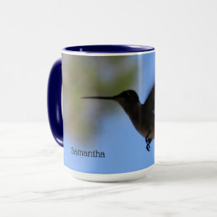 Hummingbird Flying Personalized Mug
