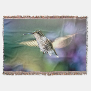 Hummingbird Flying Throw Blanket