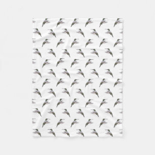 Hummingbird Frenzy Fleece Blanket (Select Colour)