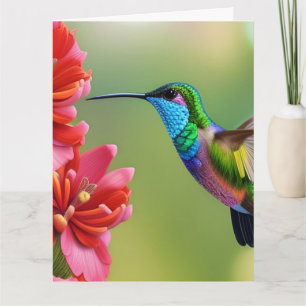 HUMMINGBIRD FRIEND BIRTHDAY GREETING CARD