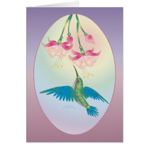 HUMMINGBIRD & FUCHSIA by SHARON SHARPE