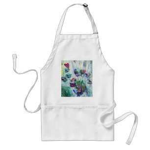Hummingbird garden abstract painting standard apron