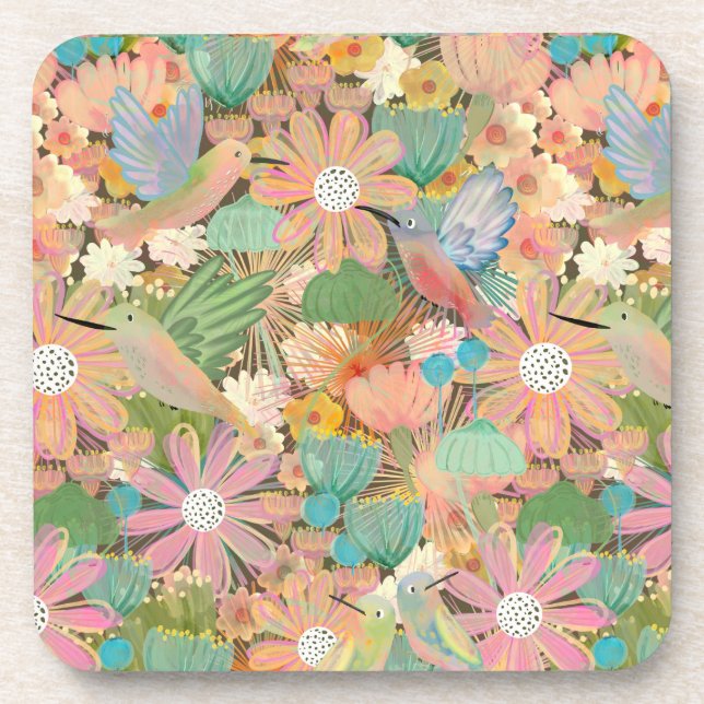 HUmmingbird garden Coaster (Front)