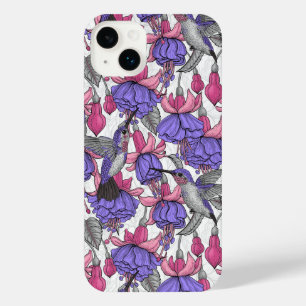 Hummingbird garden in melrose and pink iPhone 14 plus case