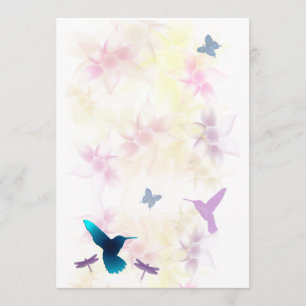 Hummingbird Garden Invitation for Customization