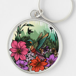 Hummingbird Garden Keychain