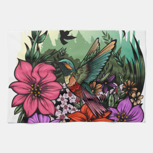 Hummingbird Garden Kitchen Towel