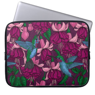 Hummingbird garden laptop sleeve