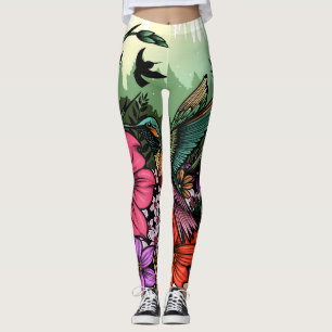 Hummingbird Garden Leggings