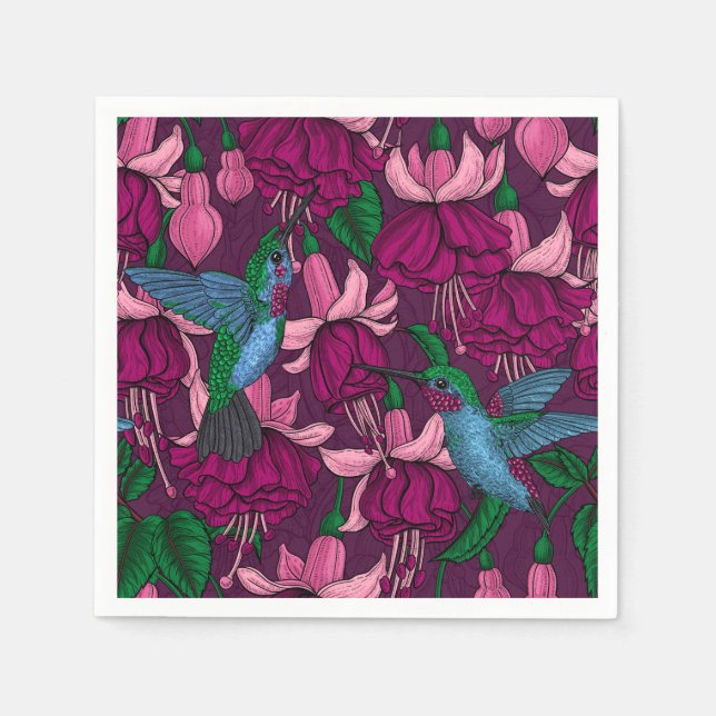 Hummingbird garden napkin (Front)