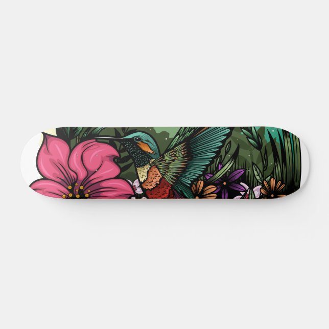 Hummingbird Garden Skateboard (Horz)