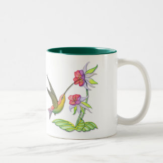 Hummingbird Garden Two-Tone Coffee Mug