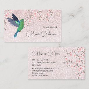 Hummingbird Girly Carte de visite brillant