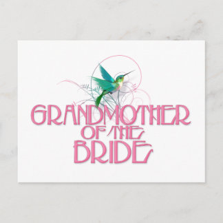 Hummingbird Grandmother of the Bride Postcard
