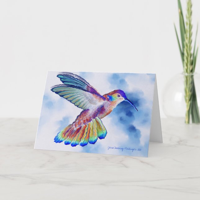 Hummingbird Greeting Card (Front)
