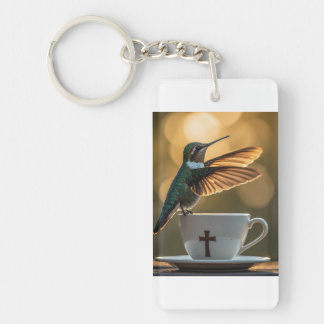 Hummingbird Greeting Card Keychain