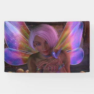 Hummingbird Guardian Fairy Fantasy Art Banner