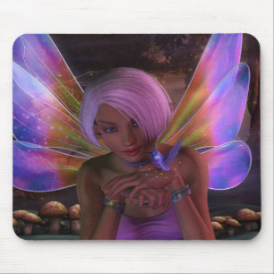 Hummingbird Guardian Fairy Fantasy Art Mouse Pad