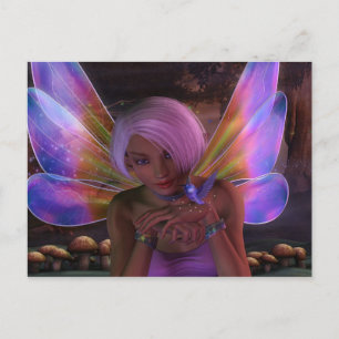 Hummingbird Guardian Fairy Fantasy Art Postcard