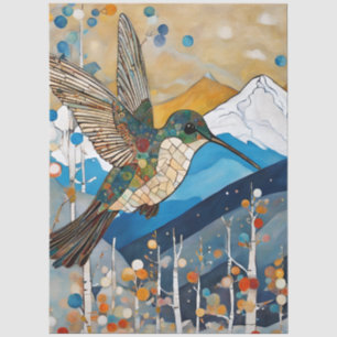 Hummingbird Happy Decoupage Tissue Paper