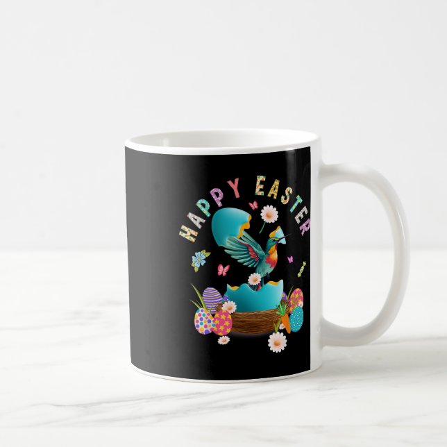 Hummingbird Happy Easter Egg Hunting Easter Day Hu Coffee Mug (Right)