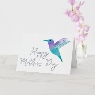 Hummingbird Happy Mother's Day Foil Greeting Card