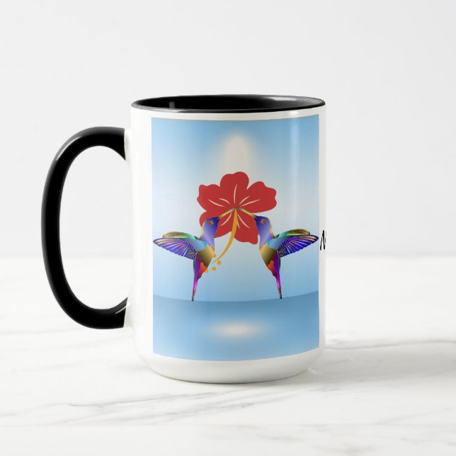 Hummingbird Haven Customizable Mug For Bird Lovers (Left)