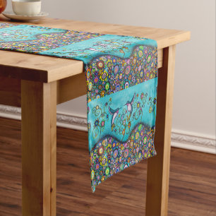 Hummingbird Haven Spring Table Runner