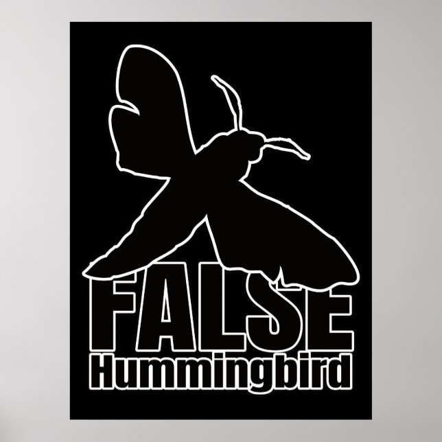Hummingbird Hawk-Moth Butterfly – Entomology Geek Poster (Front)