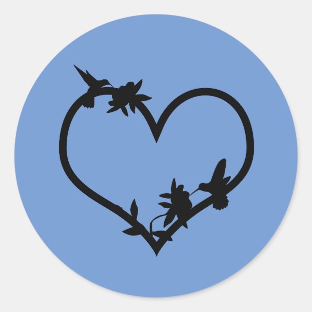 Hummingbird Heart Stickers (Front)