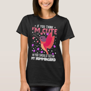 Hummingbird Heart Valentine's Day Animal For Women T-Shirt