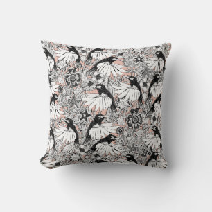 hummingbird heaven cameo throw pillow