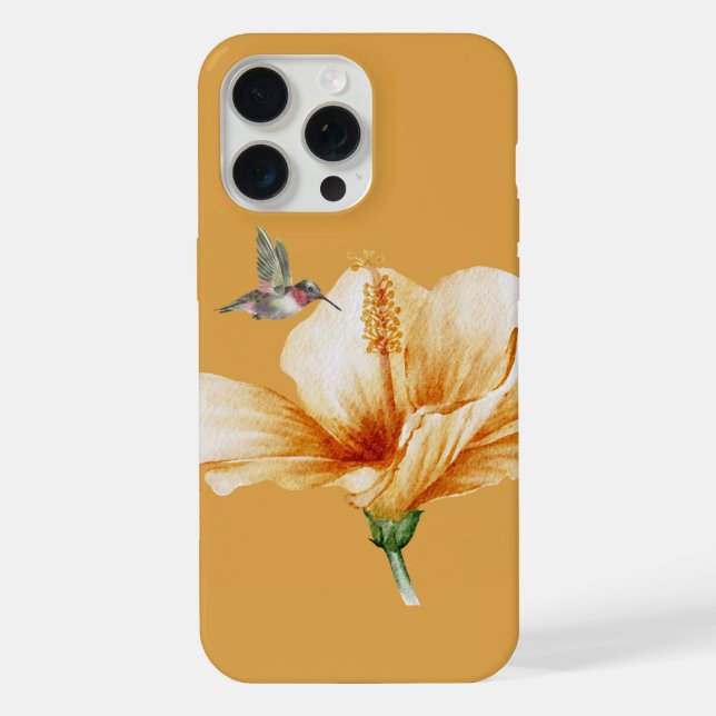 Hummingbird & Hibiscus iPhone Case (Back)