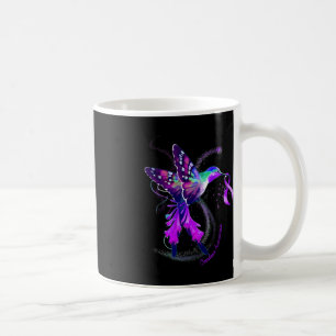 Hummingbird Hold Purple Ribbon Overdose Awareness Coffee Mug