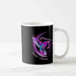 Hummingbird Holding Purple Ribbon Overdose Awarene Coffee Mug